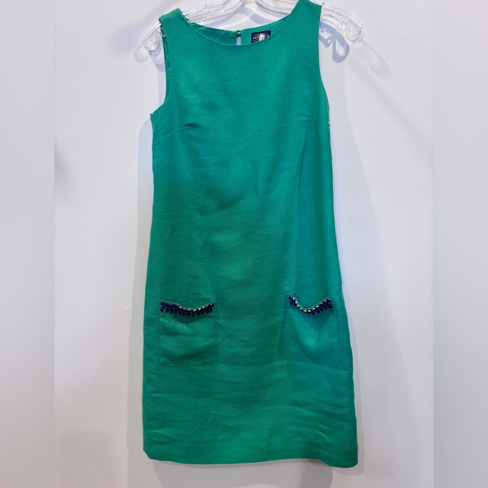 Joules Vibrant Green embellished Casual Dress